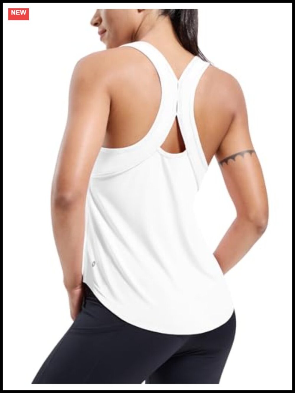 MIER Womens Athletic Racerback Tank Top Polyester Spandex Workout Yoga Gym
